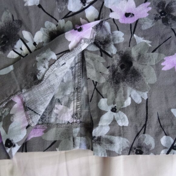 womens gray patterned skirt size 0 midi - Picture 3 of 5